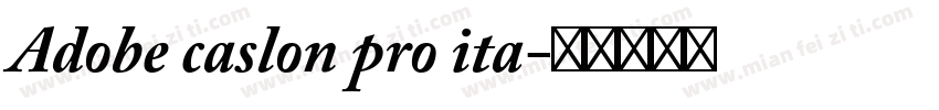 Adobe caslon pro ita字体转换